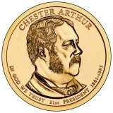 Chester A. Arthur Presidential Dollar – Image from US Mint