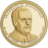 Franklin D. Roosevelt Presidential Dollar – Image from US Mint