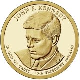 John F. Kennedy Presidential Dollar – Image from US Mint