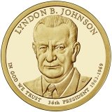 Lyndon B. Johnson Presidential Dollar – Image from US Mint