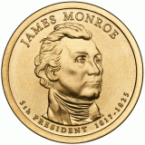 James Monroe Presidential Dollar – Image from US Mint