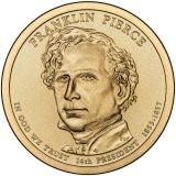 Franklin Pierce Presidential Dollar – Image from US Mint